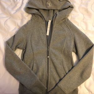 Lulu Lemon scuba hoodie, grey, size 4
